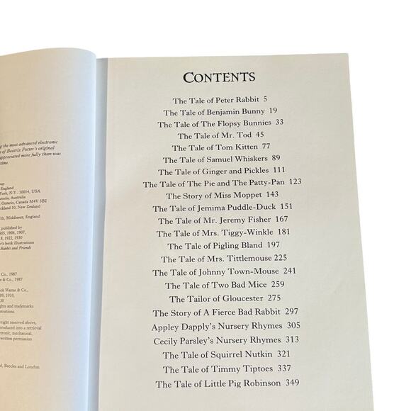 The Classic Tales of Beatrix Potter | 1987 | Vintage Cottagecore Book - Picture 3 of 10